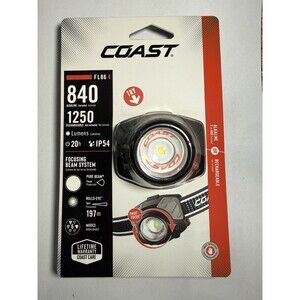 Coast FL86 840 Lumens Alkaline Dual Power LED Battery Powered Headlamp